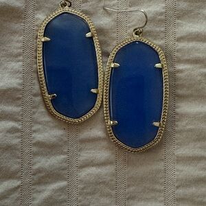 Kendra Scott Cobalt and Gold Statement Earrings